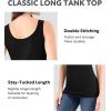 imageDAVID ARCHY Camisole Tops for Women Bamboo Rayon Soft Breathable Womens Undershirts 3 Pack Layering Lounge SleepwearBlack