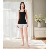 imageDAVID ARCHY Camisole Tops for Women Bamboo Rayon Soft Breathable Womens Undershirts 3 Pack Layering Lounge SleepwearBlackHeather Light GrayHeather Dark Gray