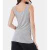 imageDAVID ARCHY Camisole Tops for Women Bamboo Rayon Soft Breathable Womens Undershirts 3 Pack Layering Lounge SleepwearBlackHeather Light GrayHeather Dark Gray