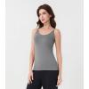 imageDAVID ARCHY Camisole Tops for Women Bamboo Rayon Soft Breathable Womens Undershirts 3 Pack Layering Lounge SleepwearBlackHeather Light GrayHeather Dark Gray
