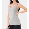 imageDAVID ARCHY Camisole Tops for Women Bamboo Rayon Soft Breathable Womens Undershirts 3 Pack Layering Lounge SleepwearBlackHeather Light GrayHeather Dark Gray