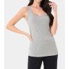 imageDAVID ARCHY Camisole Tops for Women Bamboo Rayon Soft Breathable Womens Undershirts 3 Pack Layering Lounge SleepwearBlackHeather Light GrayHeather Dark Gray