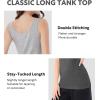 imageDAVID ARCHY Camisole Tops for Women Bamboo Rayon Soft Breathable Womens Undershirts 3 Pack Layering Lounge SleepwearBlackHeather Light GrayHeather Dark Gray