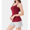 imageDAVID ARCHY Camisole Tops for Women Bamboo Rayon Soft Breathable Womens Undershirts 3 Pack Layering Lounge SleepwearNavy BlueBlack Brick Red