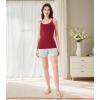 imageDAVID ARCHY Camisole Tops for Women Bamboo Rayon Soft Breathable Womens Undershirts 3 Pack Layering Lounge SleepwearNavy BlueBlackBrick Red
