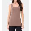 imageDAVID ARCHY Camisole Tops for Women Bamboo Rayon Soft Breathable Womens Undershirts 3 Pack Layering Lounge SleepwearNudeHeather Dark CoffeeHeather Dark Gray