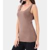 imageDAVID ARCHY Camisole Tops for Women Bamboo Rayon Soft Breathable Womens Undershirts 3 Pack Layering Lounge SleepwearNudeHeather Dark CoffeeHeather Dark Gray