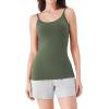 imageDAVID ARCHY Camisole Tops for Women Bamboo Rayon Soft Breathable Womens Undershirts 3 Pack Layering Lounge SleepwearOlive GreenHeathered Charcoal GreyBlack