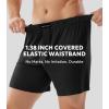 imageDAVID ARCHY Mens Boxer Shorts Breathable Soft Rayon Made from Bamboo Boxers for Men Loose Fit Mens Underwear 3 or 5 PackBlack