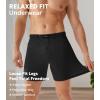 imageDAVID ARCHY Mens Boxer Shorts Breathable Soft Rayon Made from Bamboo Boxers for Men Loose Fit Mens Underwear 3 or 5 PackBlack