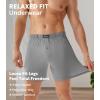 imageDAVID ARCHY Mens Boxer Shorts Breathable Soft Rayon Made from Bamboo Boxers for Men Loose Fit Mens Underwear 3 or 5 PackMid GrayGray BlueDark Blue