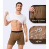 imageDAVID ARCHY Mens Light Sports Boxer Shorts Underwear Breathable and Cool Boxers with Button Fly 3 or 5 PackCamelDark KhakiOlive Green