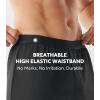 imageDAVID ARCHY Mens Light Sports Boxer Shorts Underwear Breathable and Cool Boxers with Button Fly 3 or 5 PackWaffle Patternblack