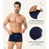 imageDAVID ARCHY Mens Trunks Underwear Bamboo Rayon 7Pack Breathable ampamp Cool Boxer Briefs with Support PouchColorful  35 in 7 Pack
