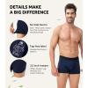 imageDAVID ARCHY Mens Trunks Underwear Bamboo Rayon 7Pack Breathable ampamp Cool Boxer Briefs with Support PouchColorful  35 in 7 Pack