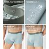 imageDAVID ARCHY Mens Underwear Trunks Modal Support Pouch Ultra Soft Breathable Seamless Underwear for Men 4 PackBlueGray GreenLight GrayGray Purple