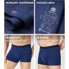 imageDAVID ARCHY Mens Underwear Trunks Modal Support Pouch Ultra Soft Breathable Seamless Underwear for Men 4 PackNavy BlueDark Gray