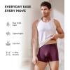 imageDAVID ARCHY Mens Underwear Trunks Modal Support Pouch Ultra Soft Breathable Seamless Underwear for Men 4 PackNavy BlueOlive GreenBlackDeep Grape Purple