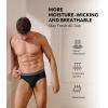 imageDAVID ARCHY Seamless Mens Briefs Modal Ultra Soft Breathable No Fly Support Pouch Mens Underwear Briefs 4 PackBlack