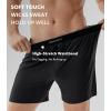 imageDAVID ARCHY Ultra Soft Modal Boxers for Men Silky Stretchy Boxer Shorts Breathable Loose Mens Underwear for Sleep 4 PackBlack