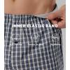 imageDAVID ARCHY Woven Cotton Boxers for Men Classic Mens Underwear Loose Breathable ampamp Comfortable Boxer Shorts 3 or 5 PackNavy Gingham Checks  White Blue Plaid  Cream Pinstripes