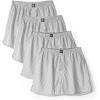 imageDAVID ARCHY 100 Cotton Woven Boxers Shorts with Button Fly Soft Underwear for Men 24 PackWhite Stripe2White Grid