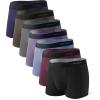 imageDAVID ARCHY Mens Trunks Underwear Bamboo Rayon 7Pack Breathable ampamp Cool Boxer Briefs with Support PouchColorful  35 in 7 Pack