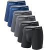 imageDAVID ARCHY Mens Underwear Moisture Wicking Viscose Boxer Briefs for Men Ball Support Pouch Underwear 6 PacksDark Blue2black2dark Grey2