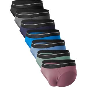 imageDAVID ARCHY Mens Underwear Briefs Bamboo Rayon Soft Breathable No Fly Support Pouch Underwear For Men 7 PacksBright Colors