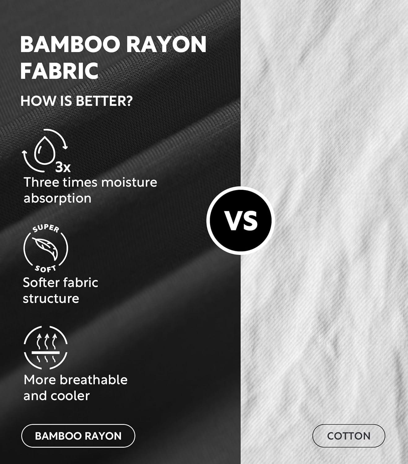 imageDAVID ARCHY Mens Undershirt Bamboo Rayon MoistureWicking VNeck TShirts Stretch Tees for Men 3 or 5 PackVneck  BlackHeather Light GrayHeather Dark Gray