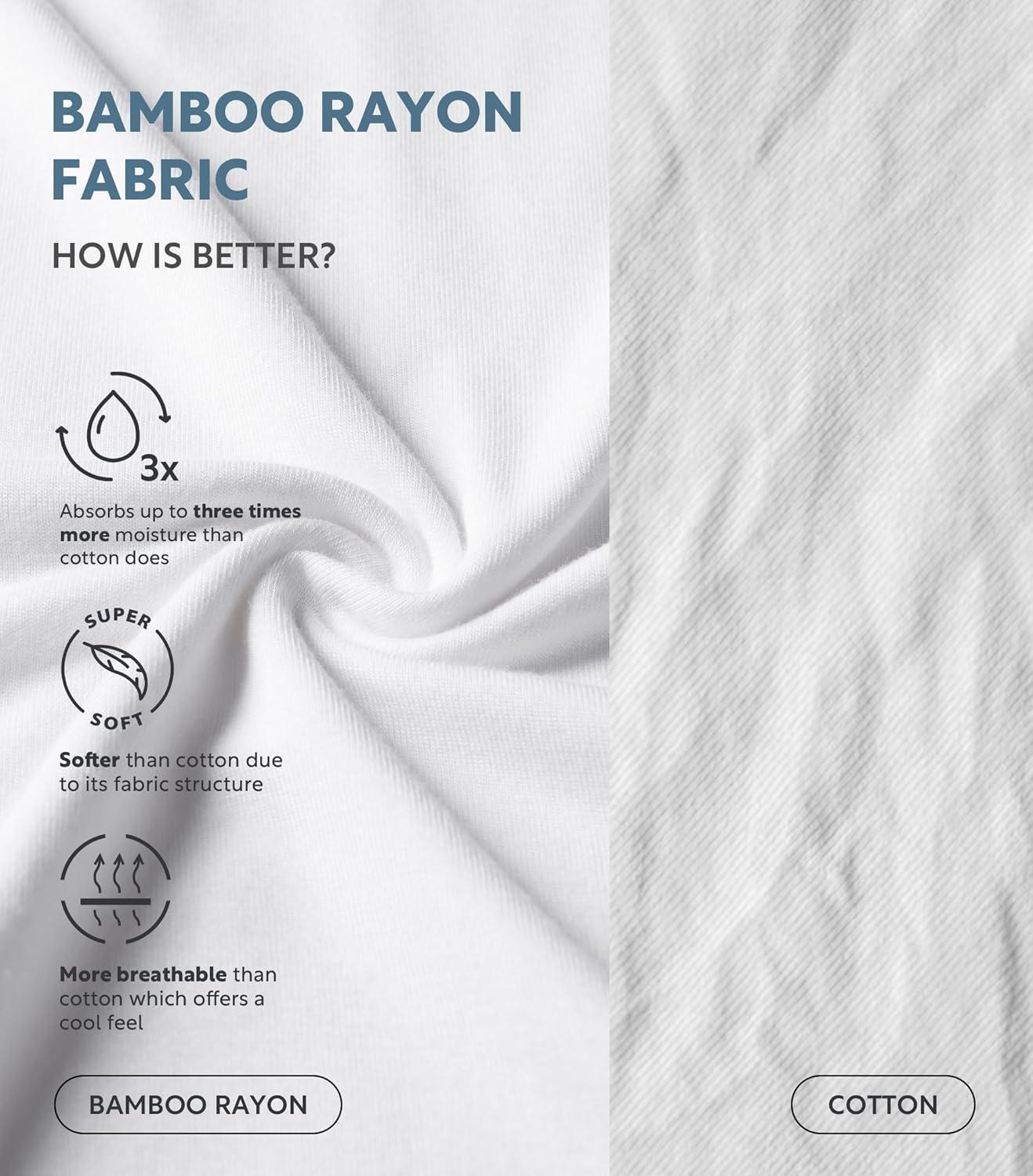 imageDAVID ARCHY Mens Undershirt Bamboo Rayon MoistureWicking VNeck TShirts Stretch Tees for Men 3 or 5 PackVneck  BlackWhiteLight Gray