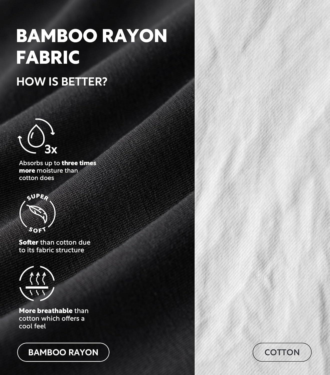 imageDAVID ARCHY Mens Undershirt Bamboo Rayon MoistureWicking VNeck TShirts Stretch Tees for Men 3 or 5 PackVneck  Dark BlueBlackRaisin