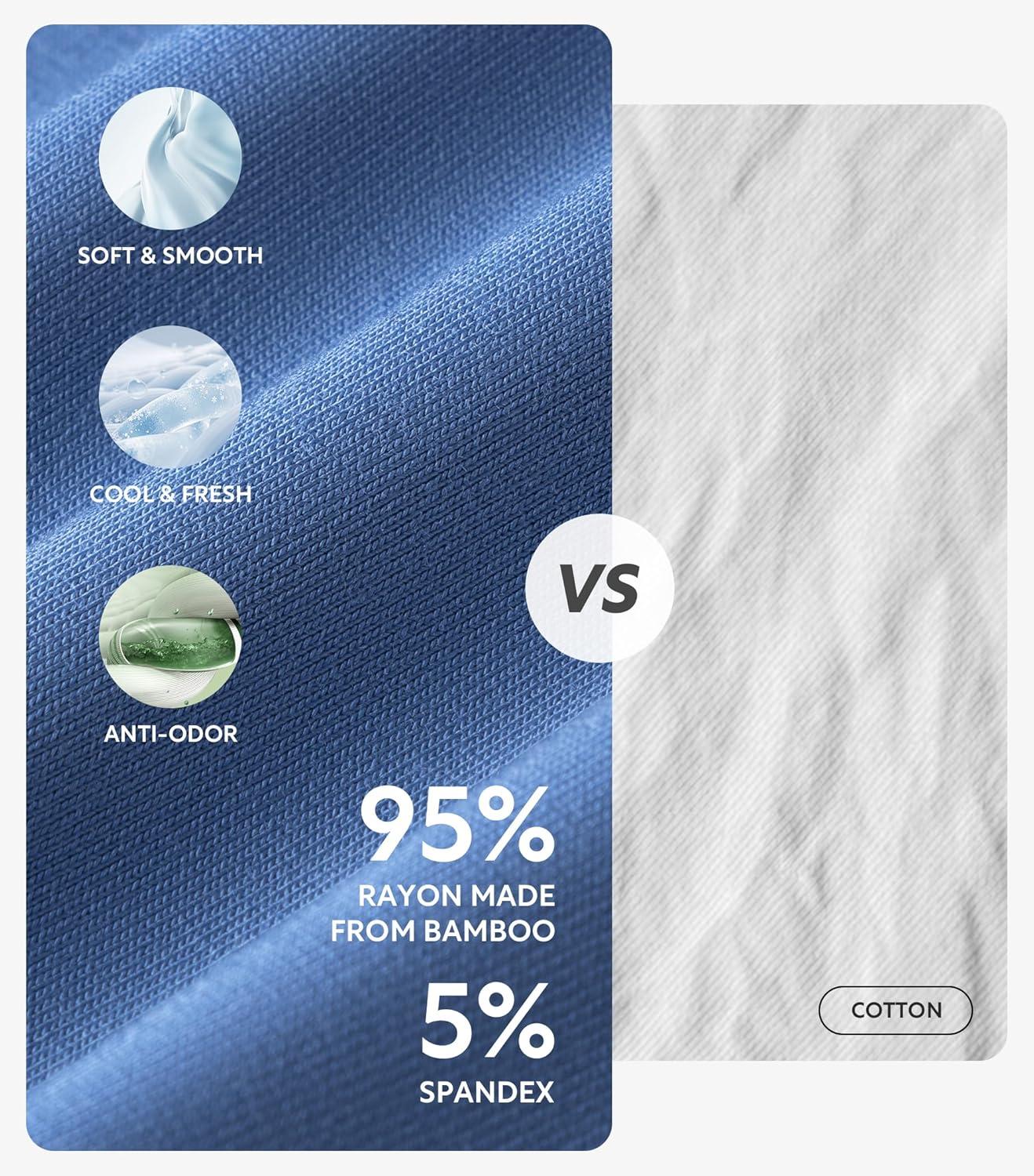 imageDAVID ARCHY Mens Underwear Moisture Wicking Breathable Rayon Made from Bamboo Seamless Underwear with Support Pouch 4 PackGray BlueBlackDark GrayGray Purple  With Fly