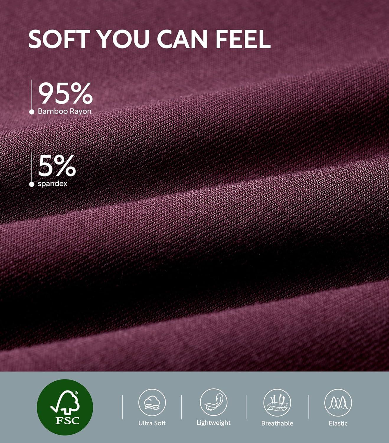 imageDAVID ARCHY Women Pajama Pants Bamboo Rayon Comfy Cooling Lounge Sleep Flowy Casual Wide Leg Pj Bottom with Pockets 12 PackAdeep Purple