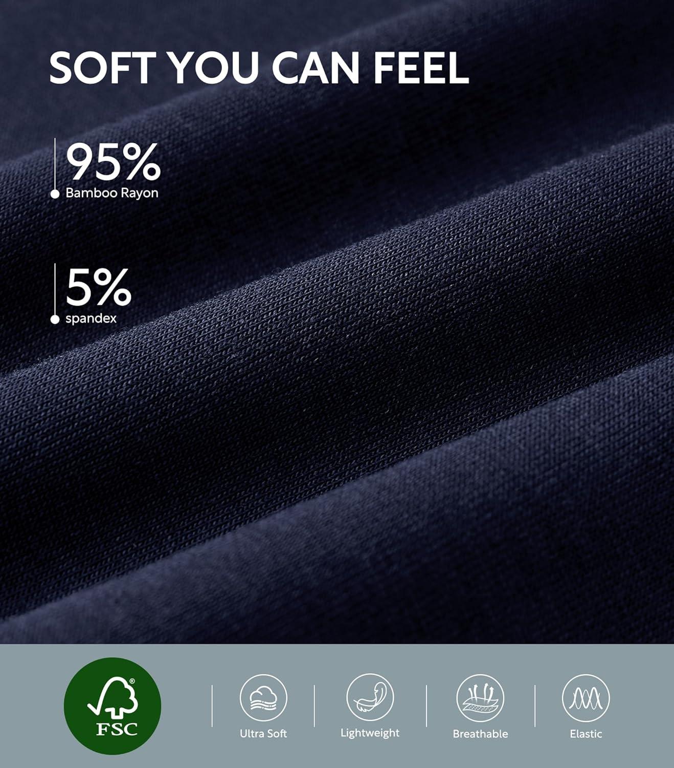 imageDAVID ARCHY Women Pajama Pants Bamboo Rayon Comfy Cooling Lounge Sleep Flowy Casual Wide Leg Pj Bottom with Pockets 12 PackAnavy Blue