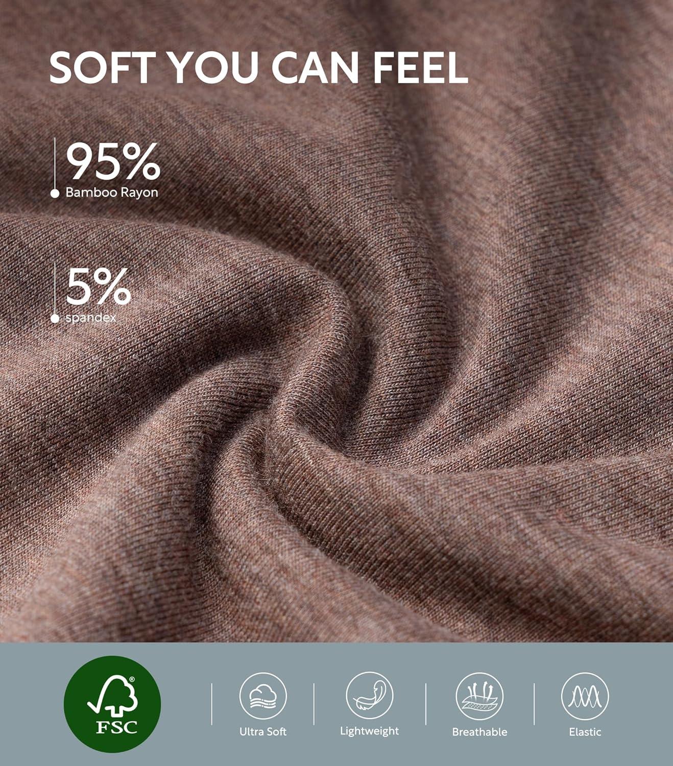 imageDAVID ARCHY Women Pajama Pants Bamboo Rayon Comfy Cooling Lounge Sleep Flowy Casual Wide Leg Pj Bottom with Pockets 12 PackBheather Dark Coffeeheather Dark Gray