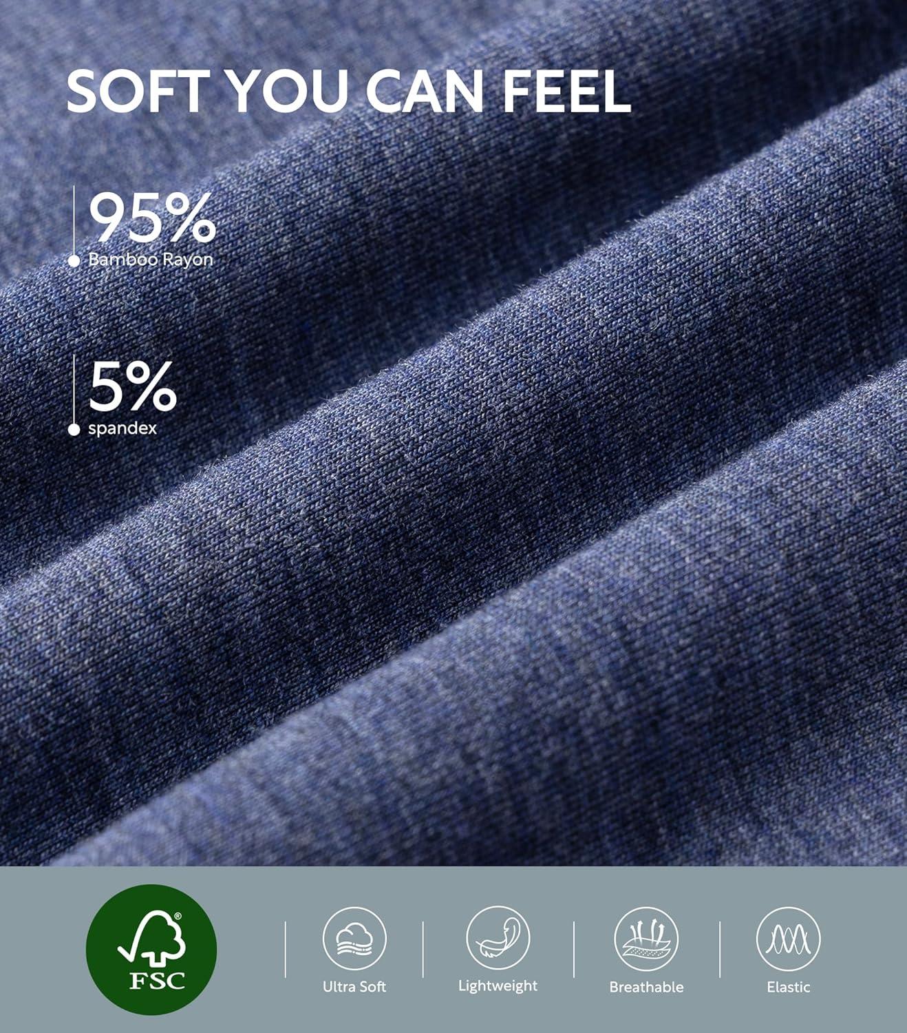 imageDAVID ARCHY Women Pajama Pants Bamboo Rayon Comfy Cooling Lounge Sleep Flowy Casual Wide Leg Pj Bottom with Pockets 12 PackBheather Navy Blueheather Dark Gray