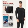 imageDAVID ARCHY Mens Heavyweight Thermal Underwear for Extreme Cold Perfect for Harsh Winter from 10C to 5CAblack