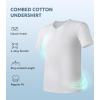imageDAVID ARCHY Mens Undershirts Combed Cotton TShirt Soft MoistureWicking Undershirt Crew Neck or V Neck Tees 3 PackV Neck Shirt  White