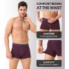 imageDAVID ARCHY Mens Underwear Moisture Wicking Breathable Rayon Made from Bamboo Seamless Underwear with Support Pouch 4 PackBlackNavy BlueOlive GreenDeep Grape Purple  35 Short Leg No Fly