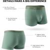 imageDAVID ARCHY Mens Underwear Moisture Wicking Breathable Rayon Made from Bamboo Seamless Underwear with Support Pouch 4 PackFri BlueSat RedMon BlueWed Green