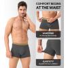 imageDAVID ARCHY Mens Underwear Moisture Wicking Breathable Rayon Made from Bamboo Seamless Underwear with Support Pouch 4 PackNavy BlueDark Gray  35 Short Leg No Fly