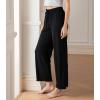 imageDAVID ARCHY Women Pajama Pants Bamboo Rayon Comfy Cooling Lounge Sleep Flowy Casual Wide Leg Pj Bottom with Pockets 12 PackAblack