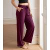 imageDAVID ARCHY Women Pajama Pants Bamboo Rayon Comfy Cooling Lounge Sleep Flowy Casual Wide Leg Pj Bottom with Pockets 12 PackAdeep Purple