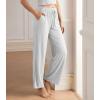 imageDAVID ARCHY Women Pajama Pants Bamboo Rayon Comfy Cooling Lounge Sleep Flowy Casual Wide Leg Pj Bottom with Pockets 12 PackAgray