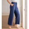 imageDAVID ARCHY Women Pajama Pants Bamboo Rayon Comfy Cooling Lounge Sleep Flowy Casual Wide Leg Pj Bottom with Pockets 12 PackAheather Navy Blue