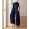 imageDAVID ARCHY Women Pajama Pants Bamboo Rayon Comfy Cooling Lounge Sleep Flowy Casual Wide Leg Pj Bottom with Pockets 12 PackAnavy Blue
