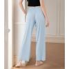 imageDAVID ARCHY Women Pajama Pants Bamboo Rayon Comfy Cooling Lounge Sleep Flowy Casual Wide Leg Pj Bottom with Pockets 12 PackAsterling Blue