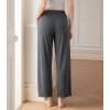 imageDAVID ARCHY Women Pajama Pants Bamboo Rayon Comfy Cooling Lounge Sleep Flowy Casual Wide Leg Pj Bottom with Pockets 12 PackBblackheather Dark Gray