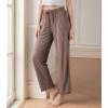 imageDAVID ARCHY Women Pajama Pants Bamboo Rayon Comfy Cooling Lounge Sleep Flowy Casual Wide Leg Pj Bottom with Pockets 12 PackBheather Dark Coffeeheather Dark Gray